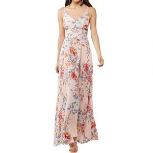 Womens Floral Pleated Dress